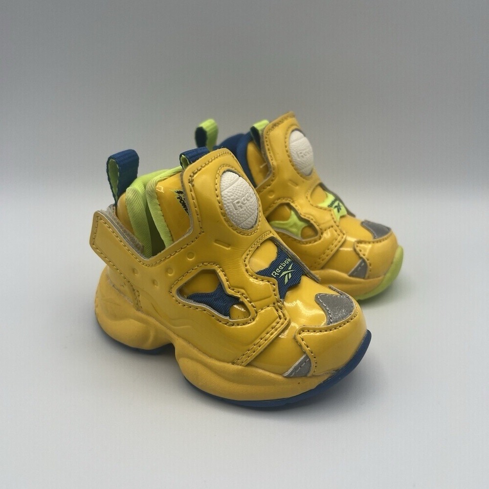 Reebok‎ Instapump Fury x Minions Yellow Slip On Shoes - Baby Toddler Size 2 NEW
